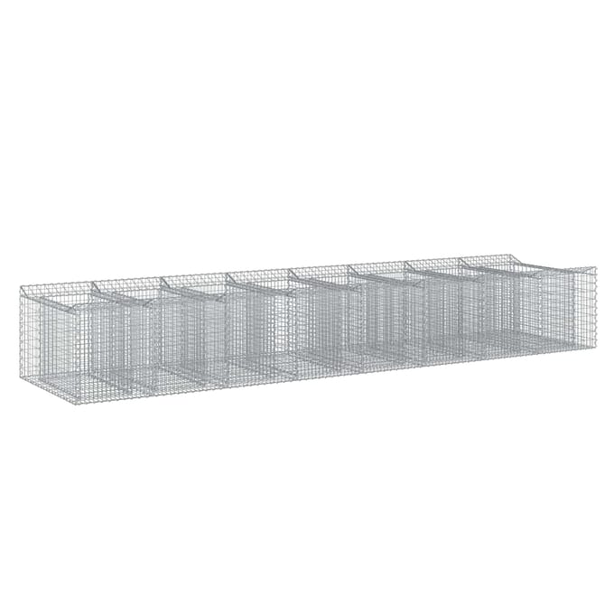 vidaXL - Gabion - verhoogd - bed - 3 - st - 400 - x - 100 - x - 60 - cm - Gegalvaniseerd - staal
