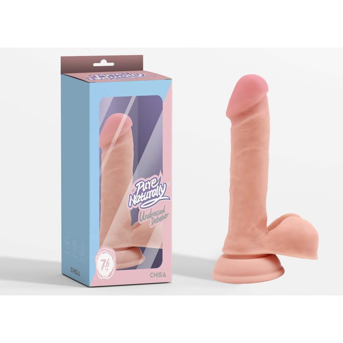 Pure Naturally - Undressed Debater - Liquid Siliconen Dildo - 19,2 x 3,6 cm - Lichte Huidskleur
