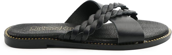 Echt lederen slippers Mikonos zwart - 36