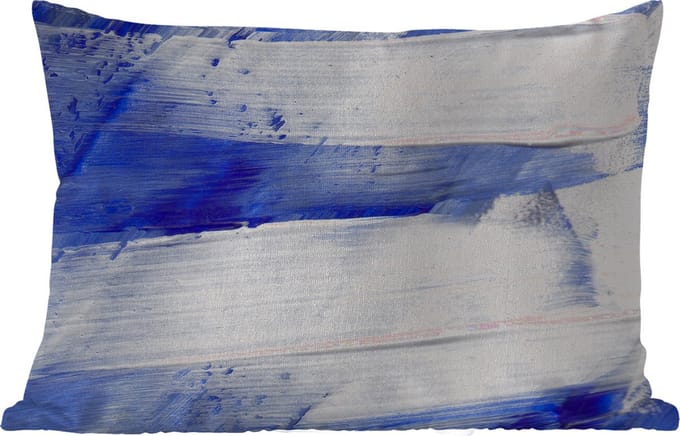 Buitenkussens - Verf - Design - Blauw - 60x40 cm - Weerbestendig