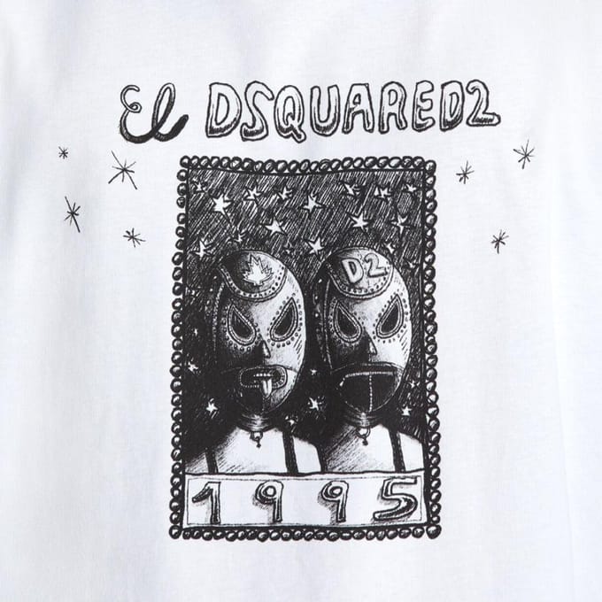 DSquared2 Heren Cartoon T-shirt (Wit)