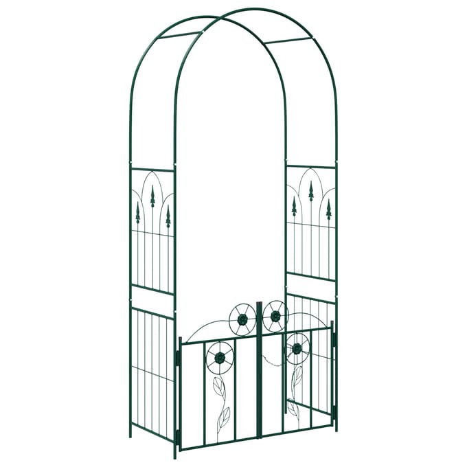 vidaXL - Tuinboog - Groen - 102 - x - 50 - x - 218 - cm - Staal