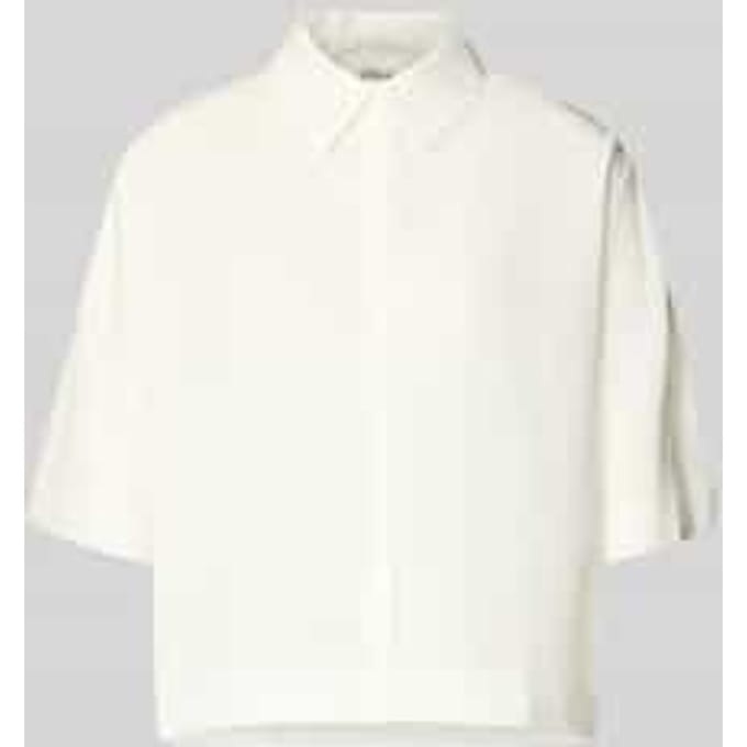 Korte Mouwen Blouse van Gemengde Viscose met Kraag en Knopsluiting Dames s.Oliver