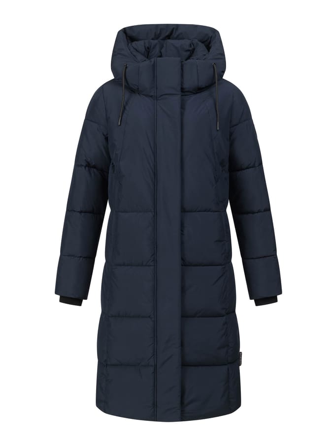 Marikoo dames lange gewatteerde winterjas Tabiaa XVI met capuchon & fleece