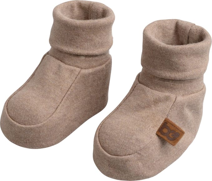 Baby's Only Slofjes Melange - Clay - 3-6 mnd - 100% ecologisch katoen - GOTS
