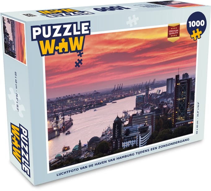 Puzzel Hamburg - Haven - Stad - Legpuzzel - Puzzel 1000 stukjes volwassenen