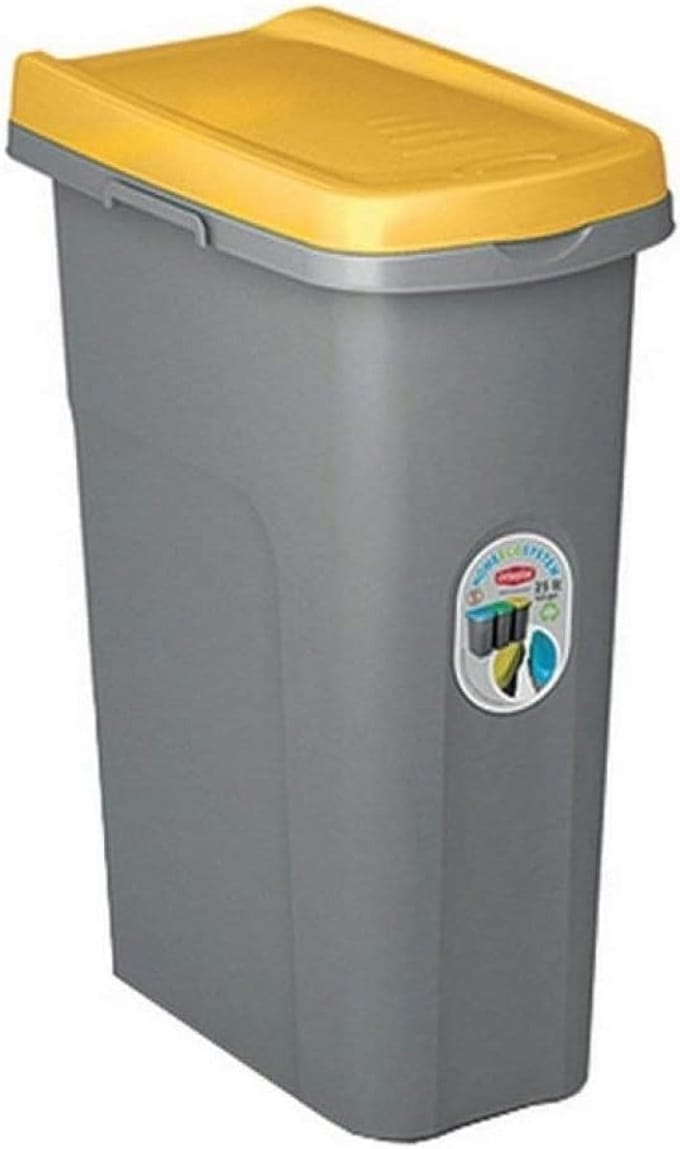 Gele Afvalemmer 25 Liter - Praktische en Stevige Pedaalemmer