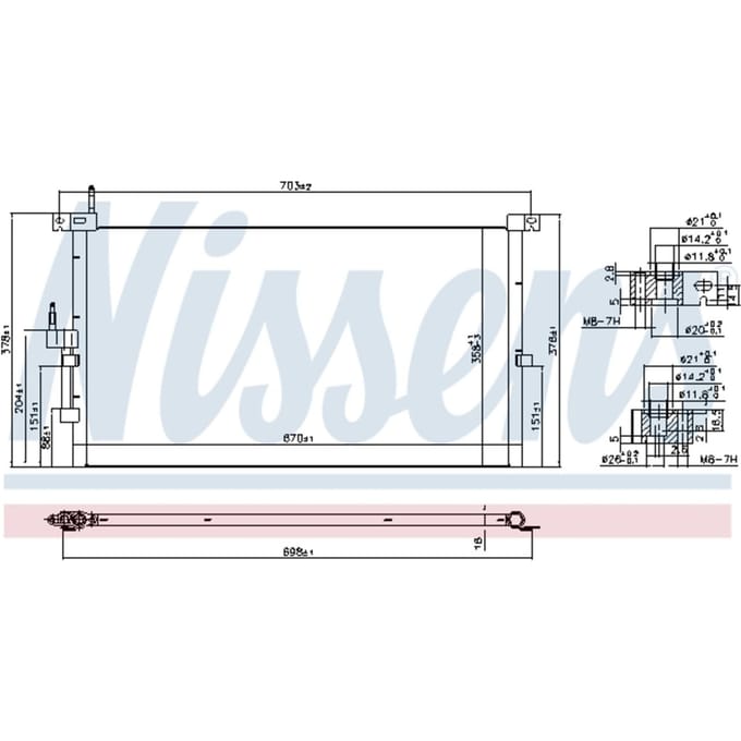 Condensator, airconditioning NISSENS 94718