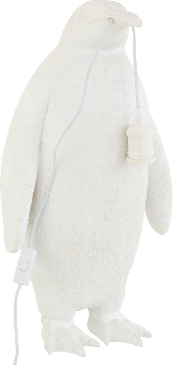 J-Line tafellamp Pinguïn - polyresin - wit - large