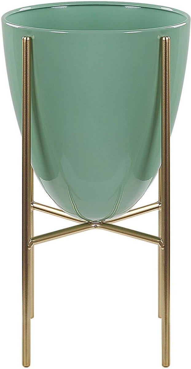 LEFKI - Plantenbak - Mintgroen - 16 cm - IJzer