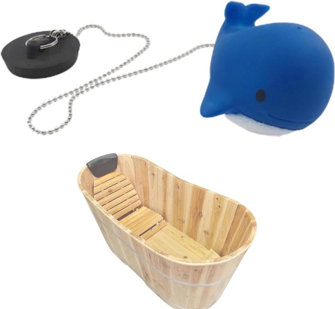 Badplug Rubber - Badstop Afvoerstop - Water Dicht Maken - Universele Pasvorm - 5x5x8 Cm - E