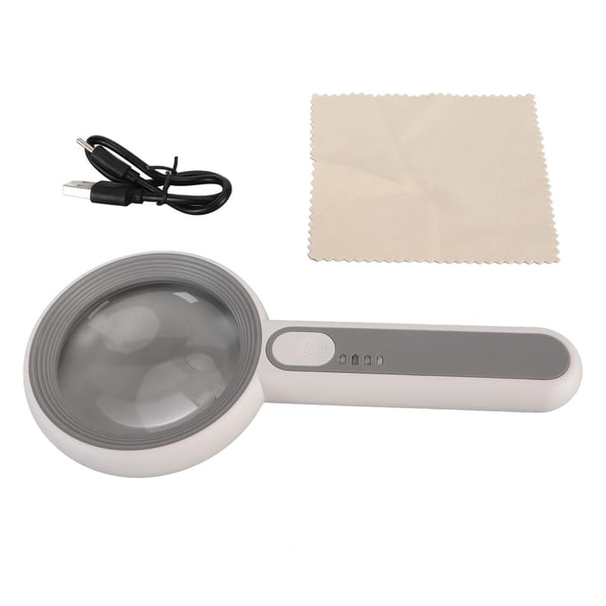 Handheld LED Vergrootglas Touch Control Oplaadbaar Draagbaar Verlicht Vergrootglas met 16 LED