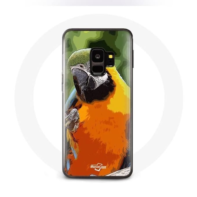 Hoesje voor Samsung Galaxy S9 Macaws Parrot Oranje Groen