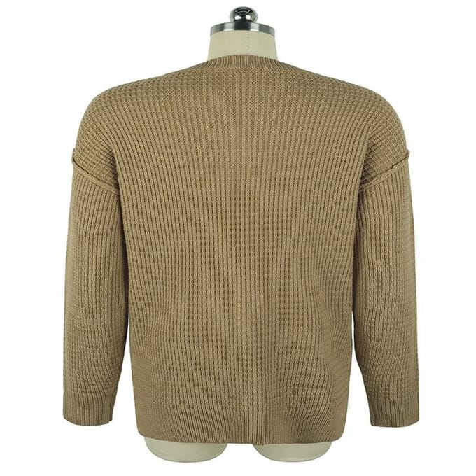 Pull en tricot pour femme, pull ample à simple boutonnage, veste Cardigan, nouvelle collection automne et hiver S gris