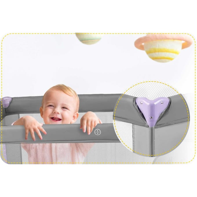 Reiswieg 125 x 65 x 78 cm RK-240 grijs en lavendel