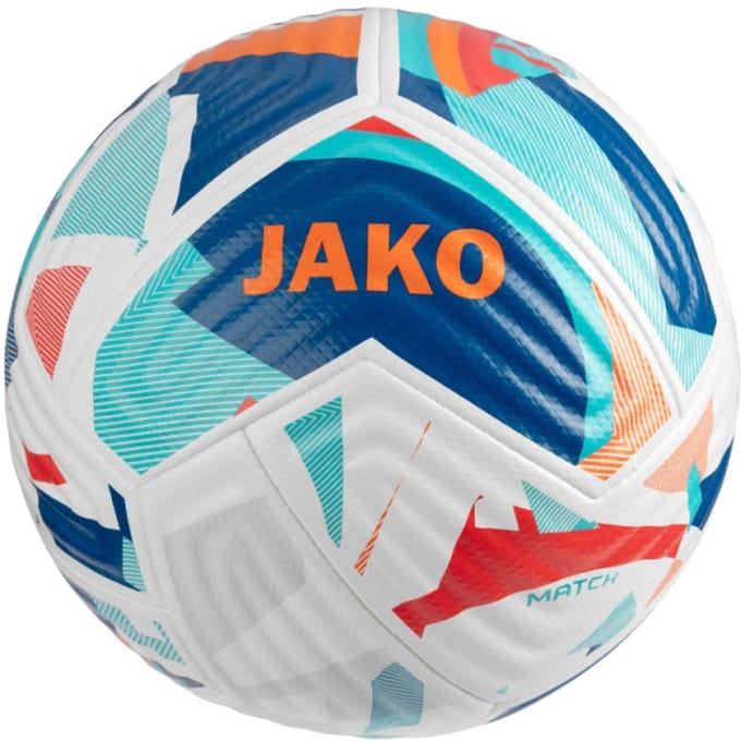 Jako Flow (Size 5) Wedstrijdbal - Wit / Navy / Oranje | Maat: 5