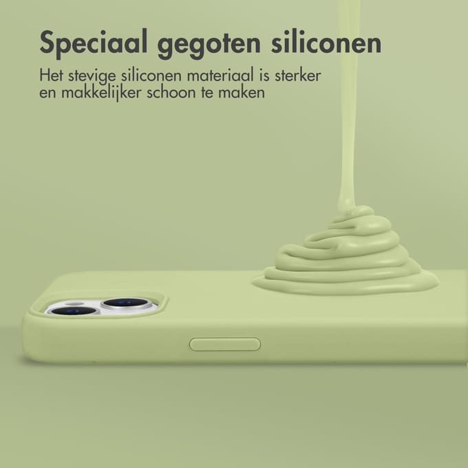 Accezz Hoesje - Geschikt voor Samsung Galaxy S23 FE - Liquid Silicone Backcover - Groen