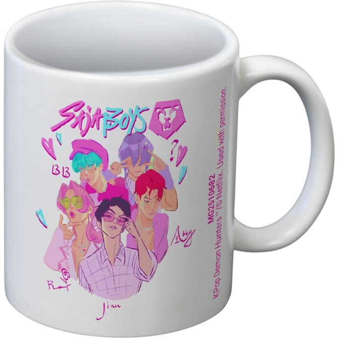 K-Pop Demon Hunters Grafische Saja Boys Mok (Wit)