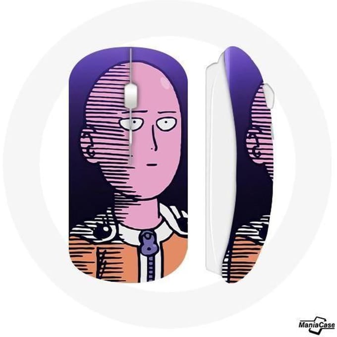 Souris Sans Fil - Saitama One Punch Man - Violet - Compatible Mac et PC - USB wifi - Technologie sans fil