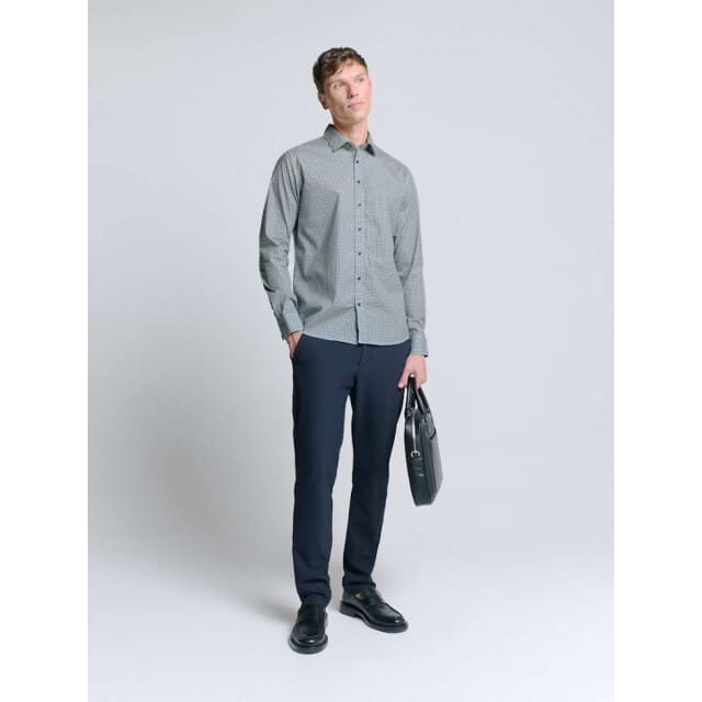 No Excess Shirt Stretch Allover Printed Cloud Größe: M | Business hemden Outlet | Herren