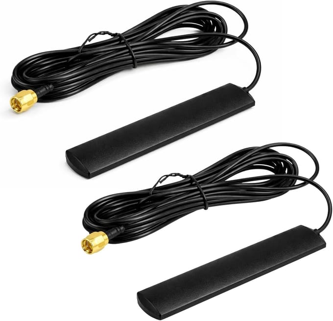 GSM Antenne Set - 4G LTE Antennes - Mobiele Verbinding - Omnidirectioneel Ontvangst - 2 Stuks 3m - Zwart