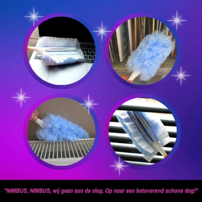 NIMBUS Magic Duster Handvat + 2 Navullingen - 12 x 1 set - Voordeelverpakking