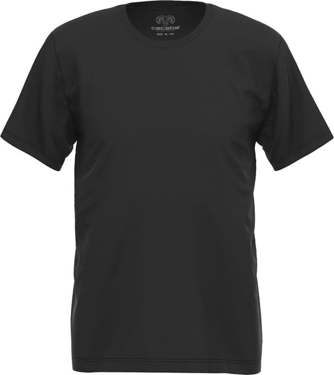 CECEBA heren O-hals shirt bamboe zwart