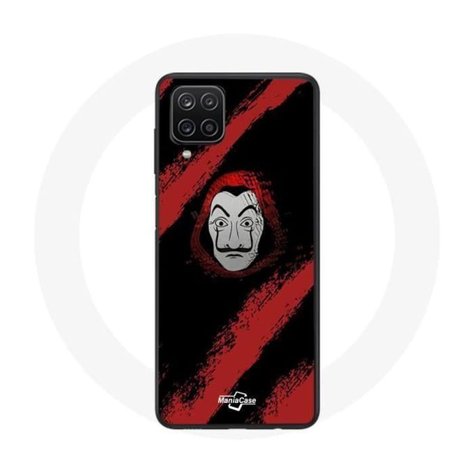 Coque - La Casa de Papel - Samsung Galaxy A12 - Souple - Noir - Masque peinture