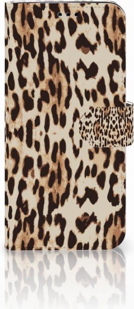 Book Case voor Samsung Galaxy S9 Plus Telefoonhoesje met Pasjes Leopard