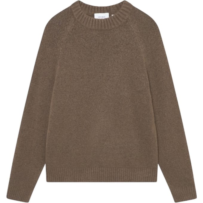 Les Deux Gilbert Crewneck Brei trui wol crew hals trui - Teak Bruin