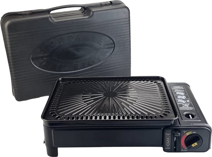 Borvat® Draagbare Gasgrill – Campinggrill voor Outdoor Koken – Compacte Tafel BBQ
