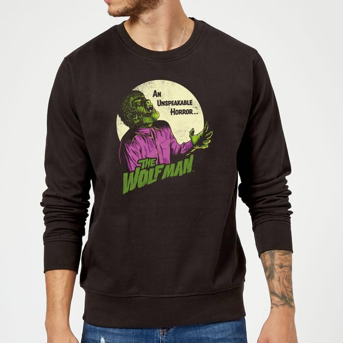 Universal Monsters The Wolfman Retro Trui - Zwart - S