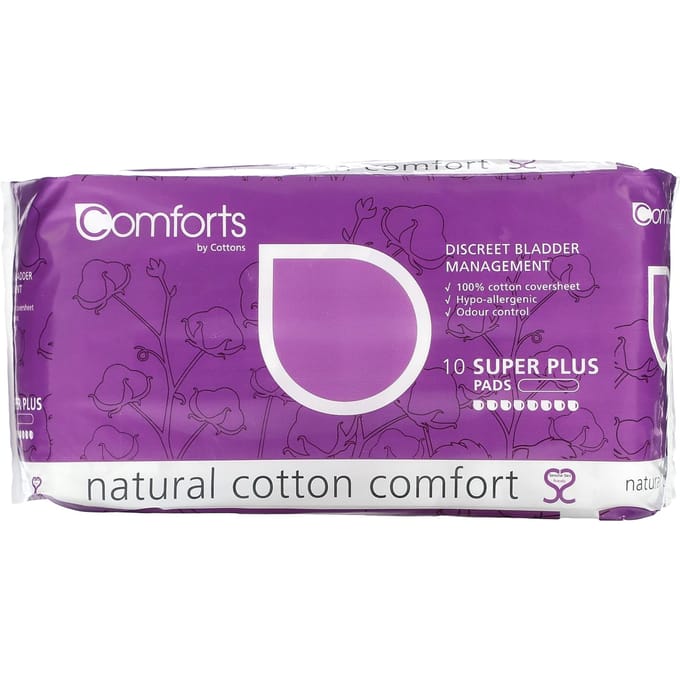 Katoen, natuurlijk katoencomfort, super plus, verpakking van 10 purple
