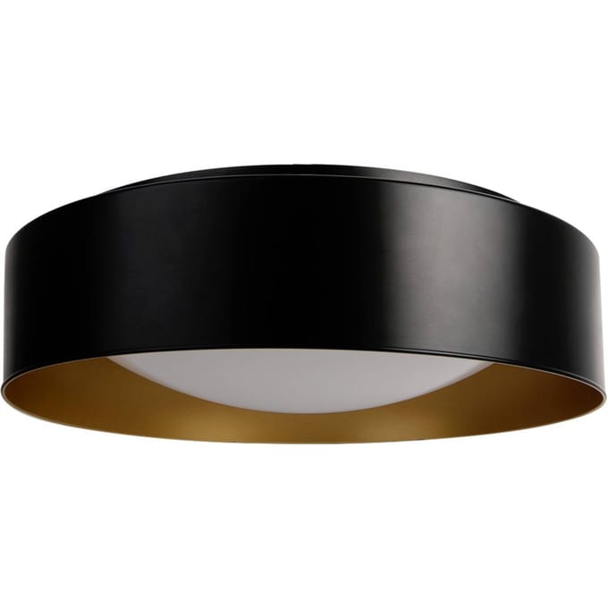 MEGAMAN LED plafondlamp Renzo XChange zwart/goud CCT, IP44