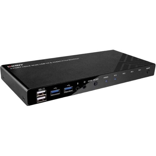 LINDY KVM-Umschalter KVM-switch HDMI Muis, Toetsenbord 4096 x 2160 Pixel