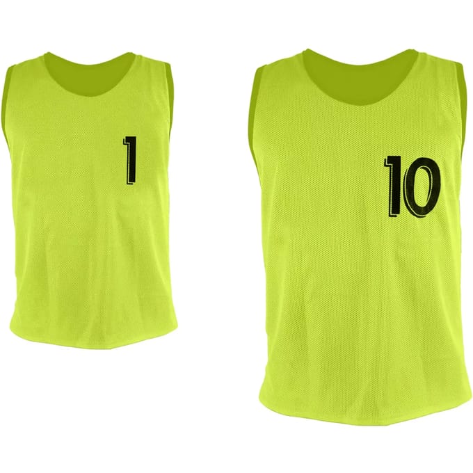 Genummerde hemdjes van 1 tot 10 Sporti (x10)