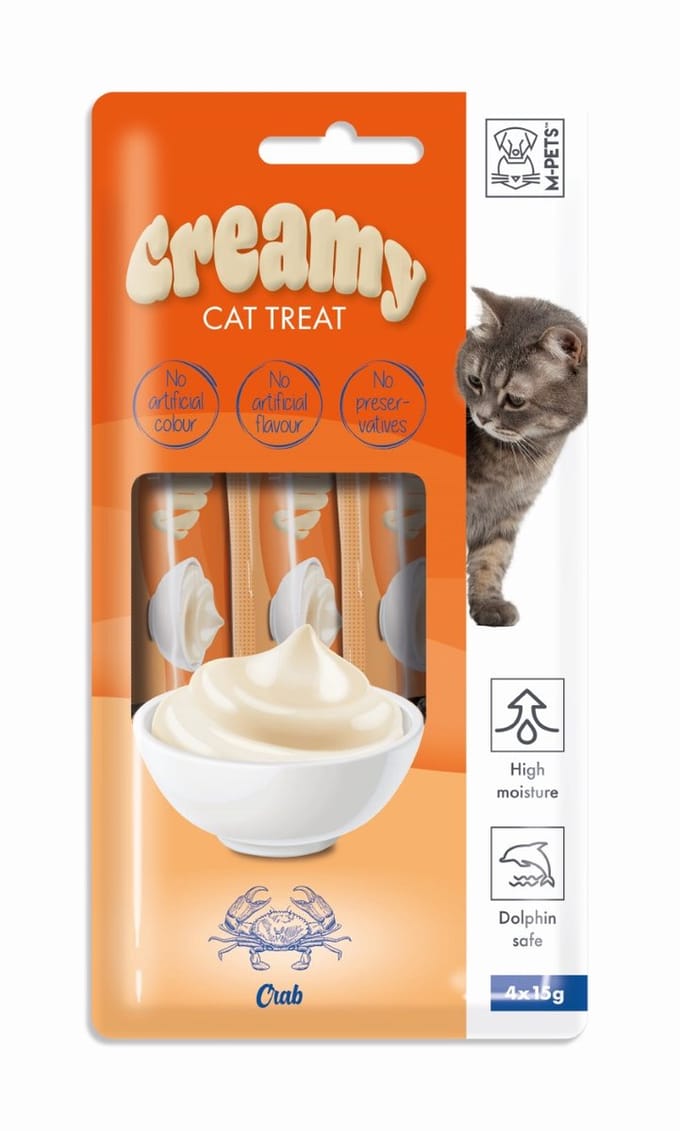 M-PETS Creamy kat snack krab 60 g ( 4x15g ) - per 12