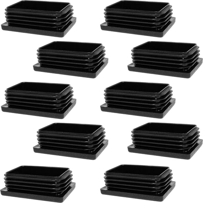 10 stuks lamellenstoppen PE 80 x 40 mm rechthoekig