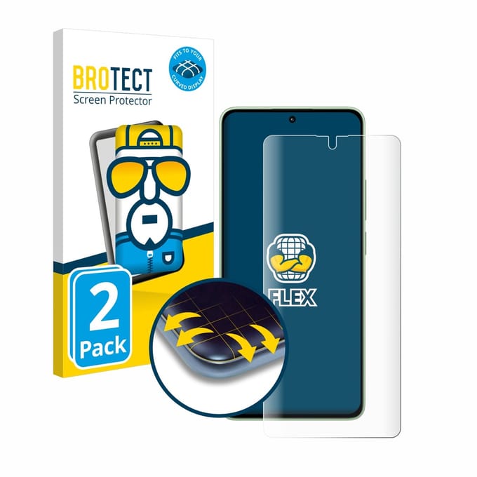 BROTECT - Screenprotector voor Xiaomi Redmi Note 13 - Folie Beschermfolie transparant volledig dekking - 2 Stuks