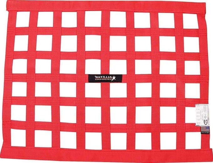 Veiligheidsnet Auto - Race Net - Circuit Gebruik - Sterke Nylon Constructie - 46x61 cm - Rood