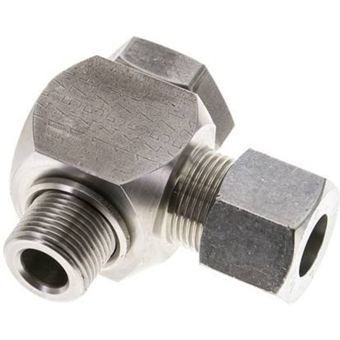 14S & M20x1.5 RVS Swivel Joint Snijringkoppeling Buitendraad 400bar Draaibaar ISO 8434-1