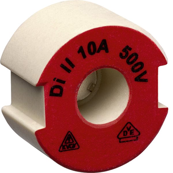 Hager E27 DII Keramische Insteek Zekering Schroef 10A 500V - LE27P10 [10 Stuks]