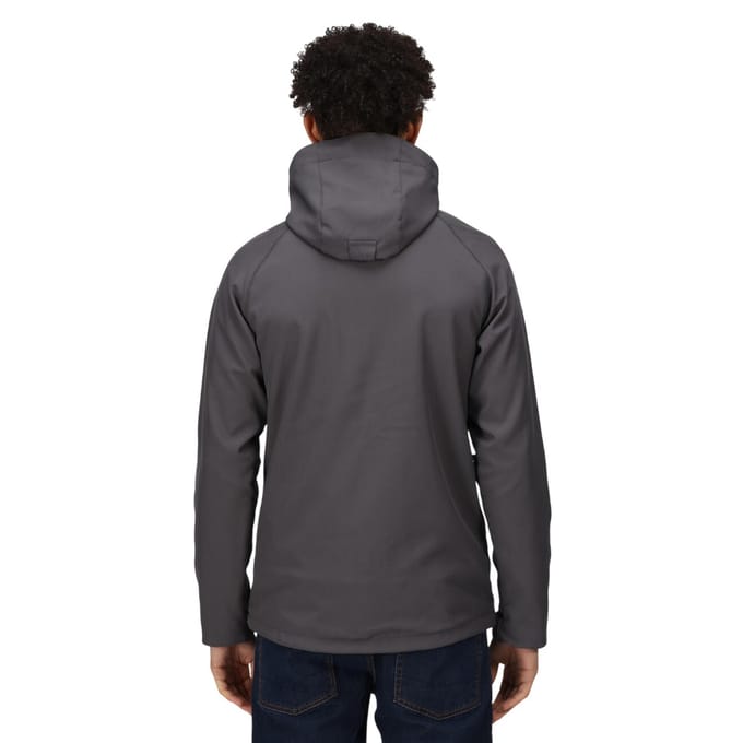 Regatta Heren Repeller gevoerd Soft Shell jack met capuchon (Afdichting Grijs)