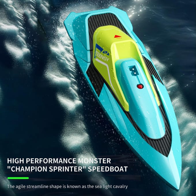 4DRC S5 Afstandsbediening Boot 2.4GHz Afstandsbediening Schip Dubbele Propeller Motor Power Stunt 1 battery blauw