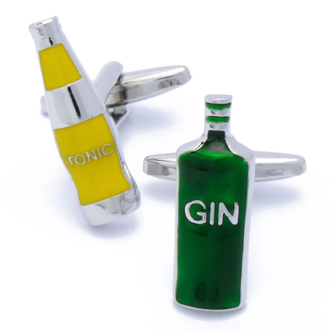 Manchetknopen - Gin en Tonic Groen en Geel