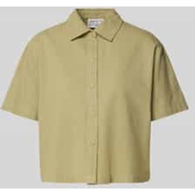 Korte blouse met kentkraag