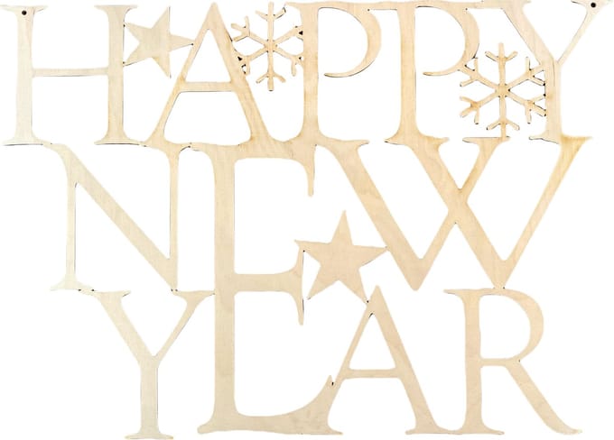 Serenti Indoor Kerstversiering 2022 "Happy New Year"