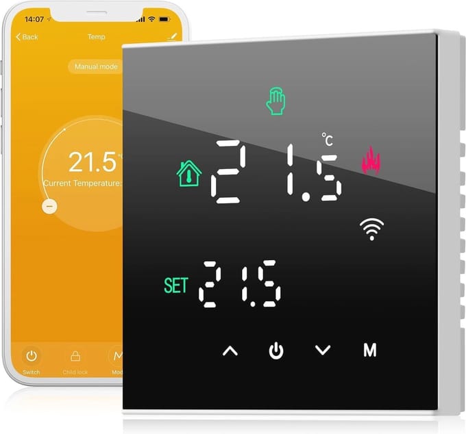 Programmeerde WiFi Thermostaat met LCD Touch Screen voor Vloerverwarming