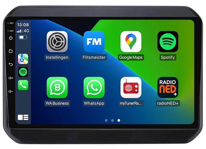 CarPlay autoradio geschikt voor Suzuki Ignis | 2016 t/m 2020 | Android 13 | Draadloos Apple CarPlay & Android Auto | 2GB + 32GB | 8-Core processor | Davilon | 2025 model | 2016 2017 2018 2019 2020 | Bluetooth & Wifi
