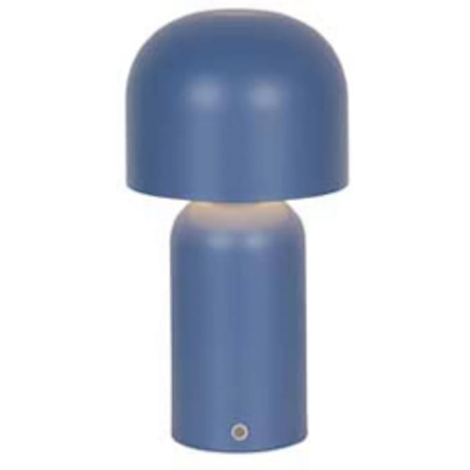 Searchlight LED tafellamp Niko, blauw, hoogte 26 cm, metaal, dimbaar